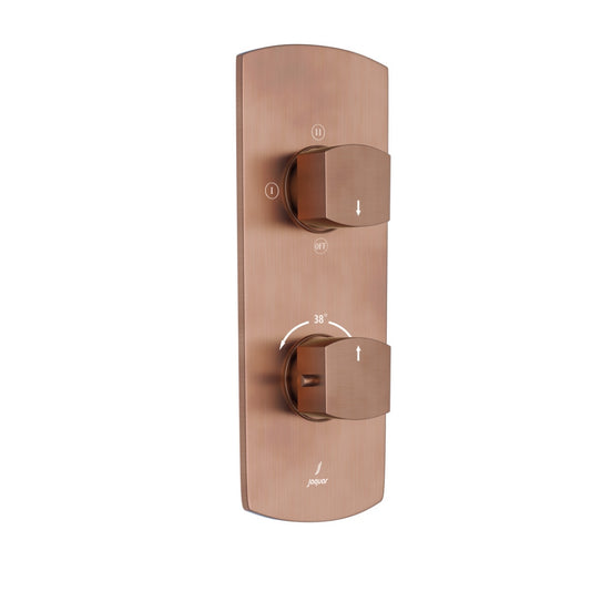 Jaquar Kubix Prime Aquamax Exposed Part Kit of Thermostatic Shower Mixer with 3-way diverter - Antique Copper (KUP-ACR-35683NKPM)