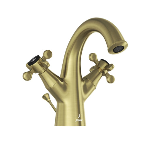 Jaquar Queens Prime Central Hole Basin Mixer with Popup Waste System - Antique Bronze (QQP-ABR-7169BPM)