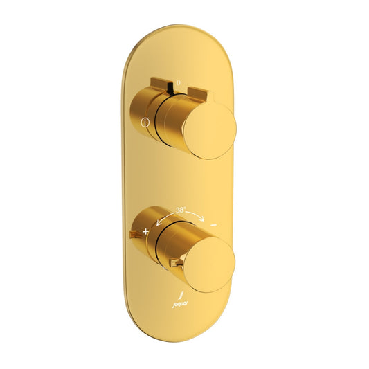 Jaquar Laguna Aquamax Exposed Part Kit of Thermostatic Shower Mixer with 2-way diverter - Gold Bright PVD (LAG-GBP-91681NK)
