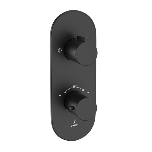 Jaquar Laguna Aquamax Exposed Part Kit of Thermostatic Shower Mixer with 2-way diverter - Black Matt (LAG-BLM-91681NK)