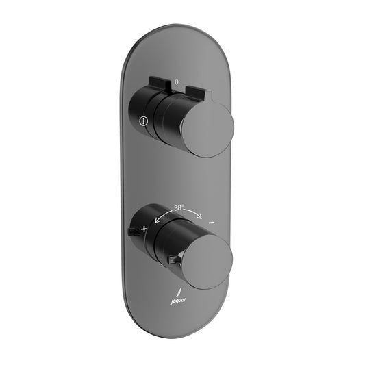 Jaquar Laguna Aquamax Exposed Part Kit of Thermostatic Shower Mixer with 2-way diverter - Black Chrome (LAG-BCH-91681NK)