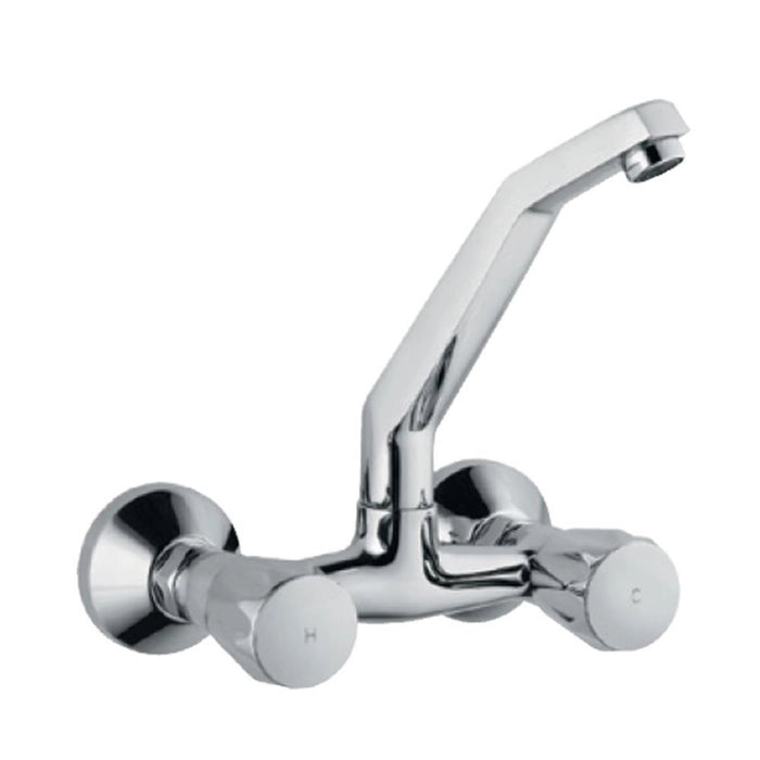 Jaquar Continental Wall Mounted  ‘J’ Shaped Sink Mixer (CON-CHR-319KN)