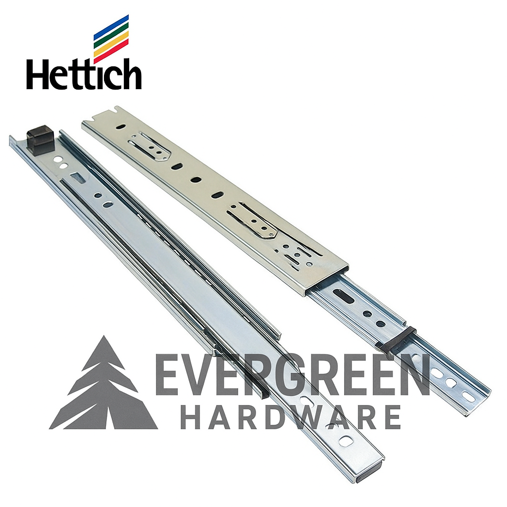 Hettich KA 5632 ZINC Finish Drawer Channel Normal (200MM-250MM-300MM-350MM-400MM-450MM-500MM-550MM-600MM-650MM-700MM)
