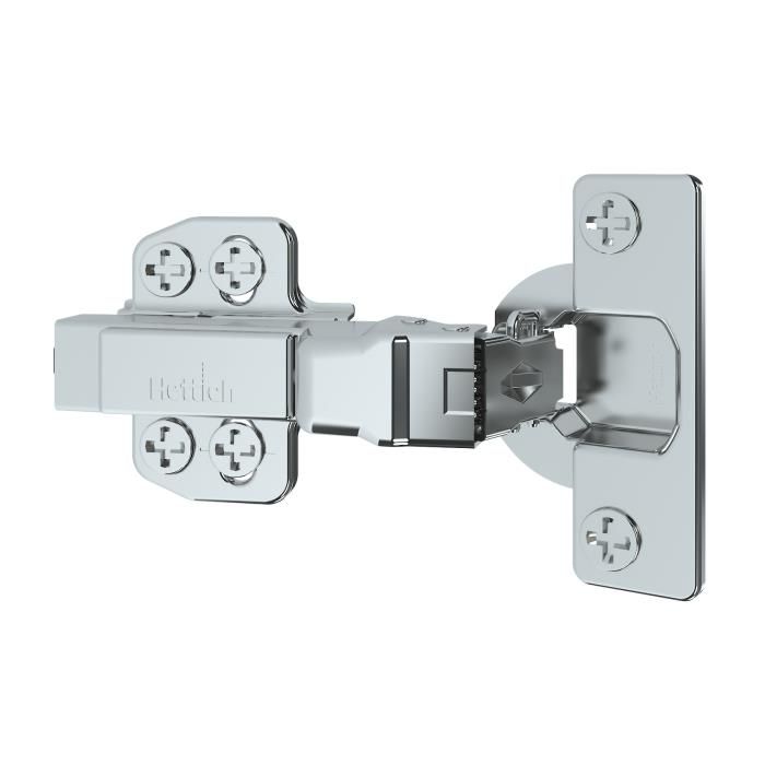 Hettich Onsys 4447i Silent Hinge For Cabinets and Doors (with Mounting Plates & Cover Caps)