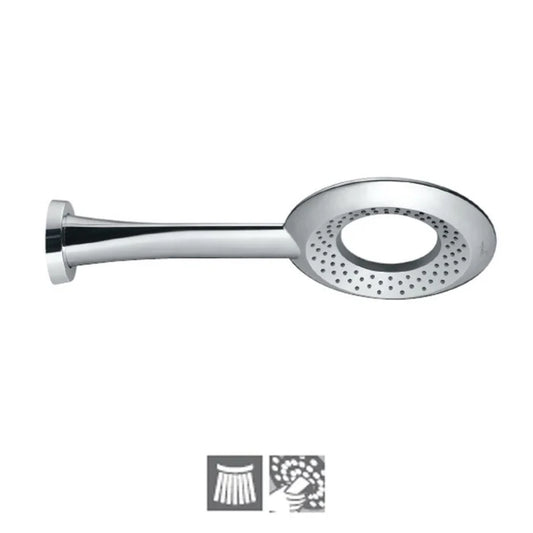 Jaquar Overhead Shower Round Shape (OHS-BLM-1765) - shown in Chrome finish; supplied in Black Matt