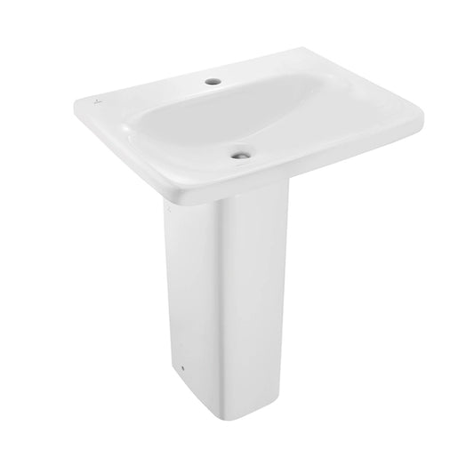 Jaquar Laguna Wall Hung Basin +Full Pedestal  (LAS-WHT-91807 +LAS-WHT-91301)