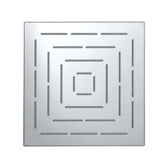 Jaquar Square Shape Single Flow Maze Overhead Shower (OHS-BMP-1629PD) - shown in Chrome finish; supplied in Blush Gold Matt PVD
