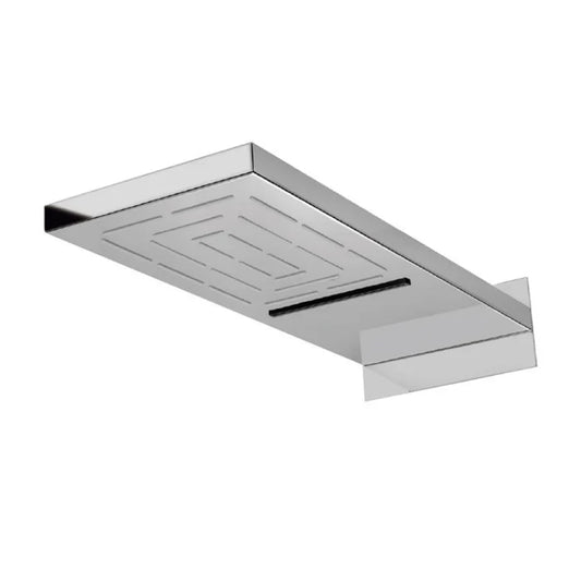 Jaquar Water Fall Overhead Shower (OHS-BGP-1649) - shown in Chrome finish; supplied in Blush Gold Bright PVD