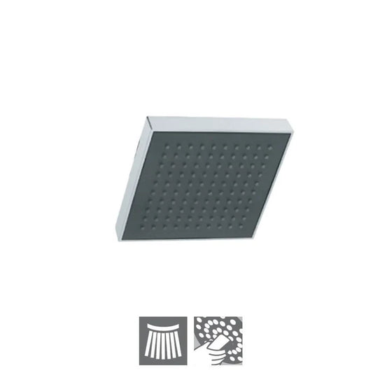 Jaquar Overhead Shower Square Shape Single Flow (OHS-SSF-35497) - shown in Chrome finish; supplied in Stainless Steel