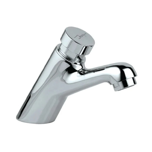 Jaquar Pillar Cock Auto Closing System (PRS-SSF-031) - shown in Chrome finish; supplied in Stainless Steel